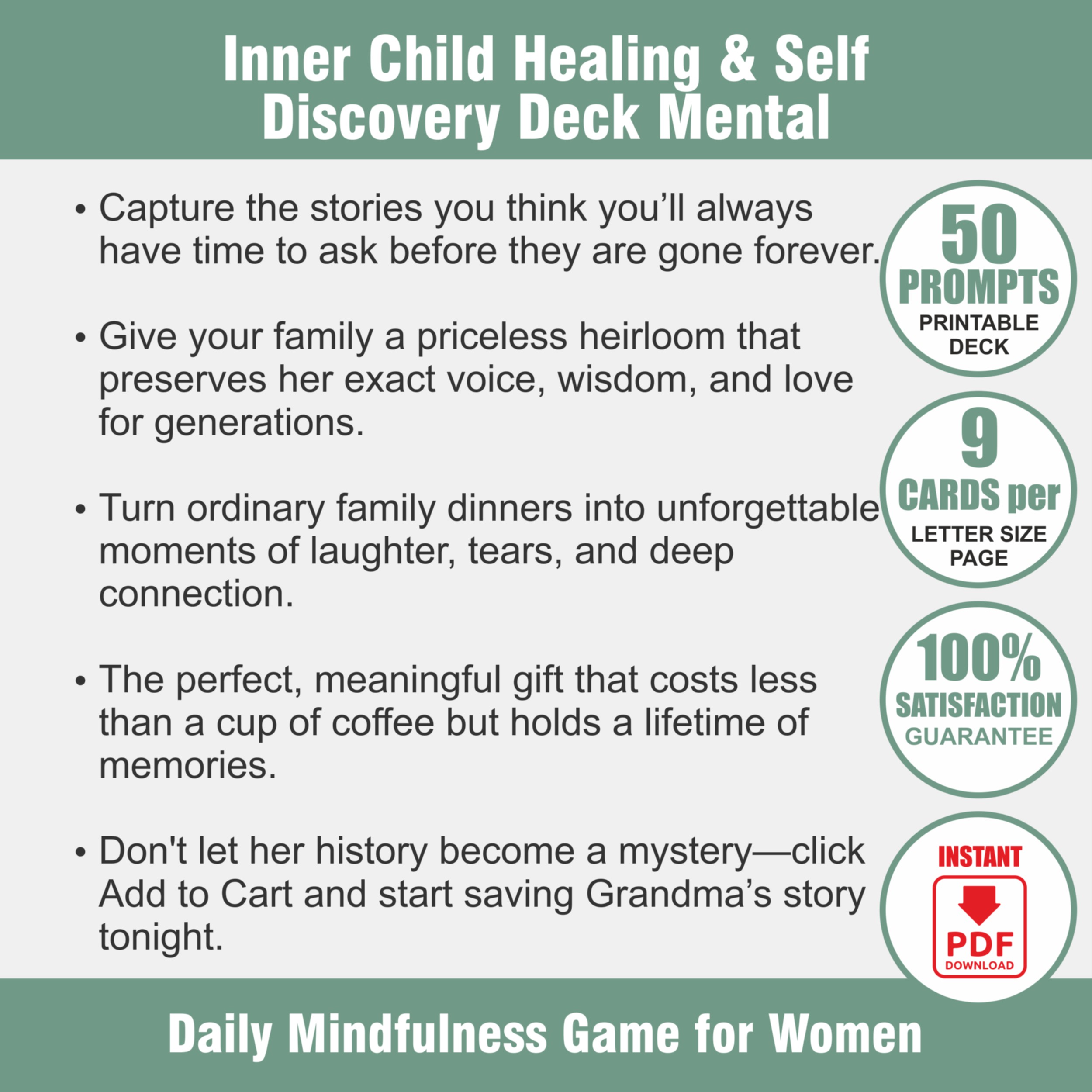 The Self-Love Collection: Printable Self Reflection Deck - View 2